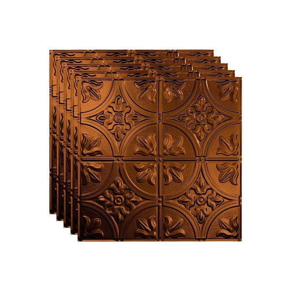 Acoustic Ceiling Products Fasade Traditional Syle # 2 - 23-3/4" x 23-3/4" PVC Lay In Tile in Oil Rubbed Bronze - PL5226 - main